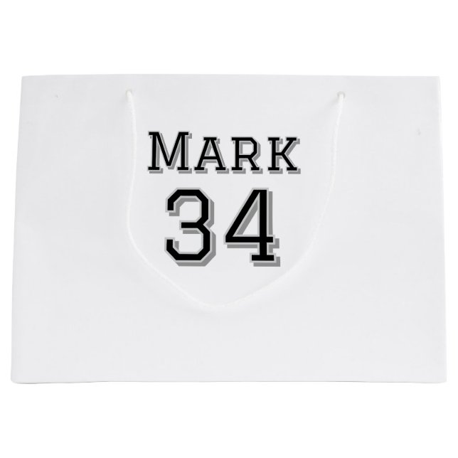 Bolsa De Regalo Grande nombre de equipo agregar nombre de jugador fecha d (Anverso)