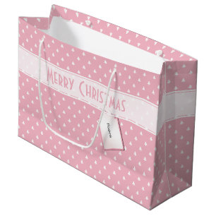 Bolsa De Regalo Grande Nombre de etiqueta de regalo: Patrón de árbol rosa