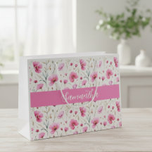 Nombre de flor silvestre de acuarela rosa
