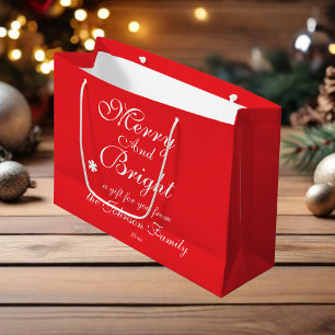 Bolsa De Regalo Grande Nombre De Guión Brillante Y Moro Moda Navidades Ro