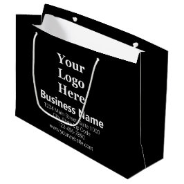 Bolsa De Regalo Grande Nombre del logotipo comercial Dirección blanca neg