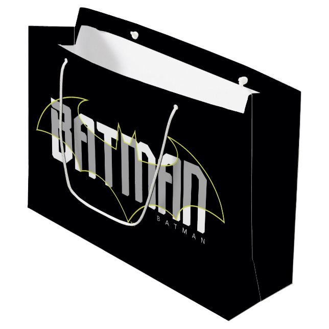 Bolsa De Regalo Grande Nombre Hi-Tech de Batman Gráfico (Angulo Anverso)