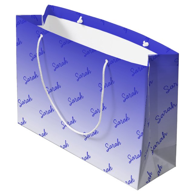 Bolsa De Regalo Grande Nombre modificable simple | Editable Cualquier col (Angulo reverso)