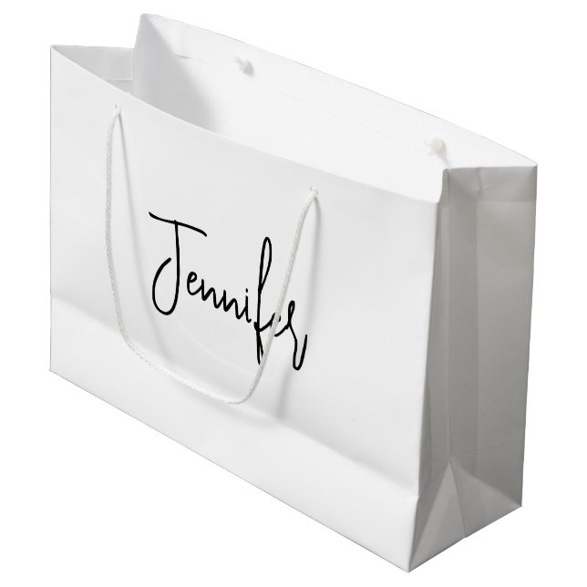 Bolsa De Regalo Grande Nombre personalizado Boda de dama de honor Bachelo (Angulo Anverso)