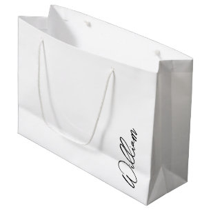 Bolsa De Regalo Grande Nombre personalizado de guión moderno