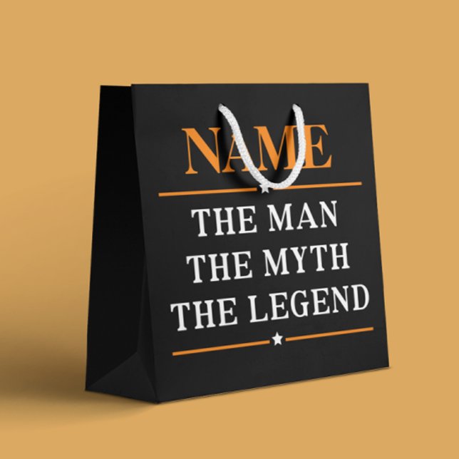 Bolsa De Regalo Grande Nombre Personalizado El Hombre El Mito La Leyenda (Subido por el creador)