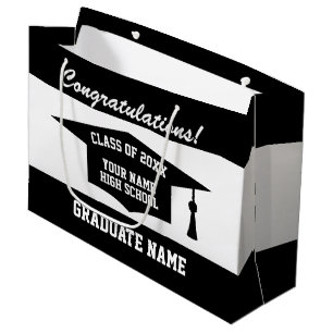Bolsa De Regalo Grande Nombre personalizado graduación Clase de 2025 gran