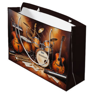 Bolsa De Regalo Grande Nombre personalizado Instrumentos musicales