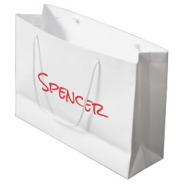 Bolsa De Regalo Grande Nombre personalizado minimalista monograma
