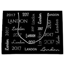 Bolsa De Regalo Grande Nombre personalizado y graduación de año