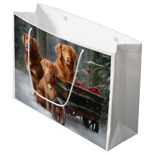 Bolsa De Regalo Grande Nova Scotia Duck Toller Retriever Trineo Nevado