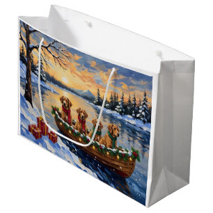 Bolsa De Regalo Grande Nova Scotia Duck Tolling Retriever Navidad Barco