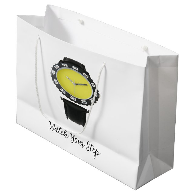 Bolsa De Regalo Grande Novedad de Cuidado con tu Paso (Angulo Anverso)