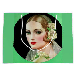 Bolsa De Regalo Grande novia de rosa blanca