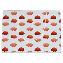 Nuages oranges à l'aquarelle