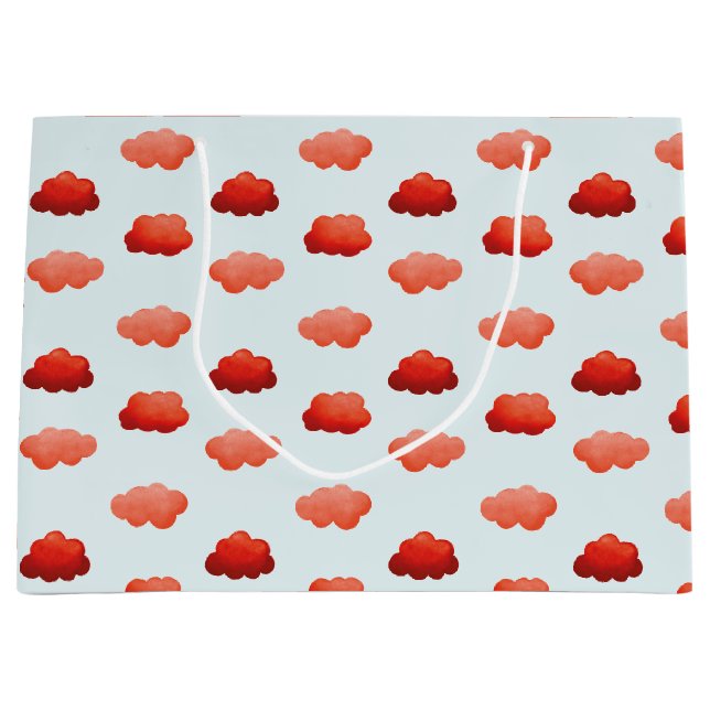 Bolsa De Regalo Grande Nuages oranges à l'aquarelle (Anverso)