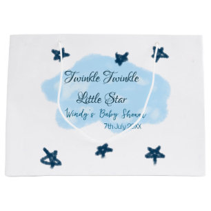 Bolsa De Regalo Grande Nubes azules parpadean Twinkle Little Star baby sh
