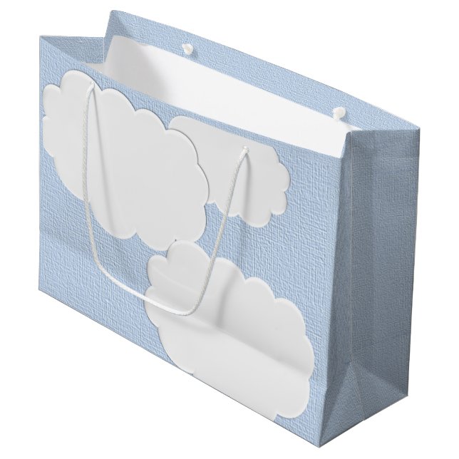 Bolsa De Regalo Grande Nubes de Baby Shower (Angulo Anverso)
