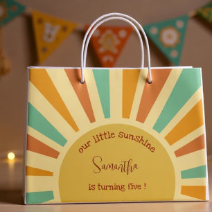 Bolsa De Regalo Grande nuestro pequeño sol gran sol con los rayos cumplea