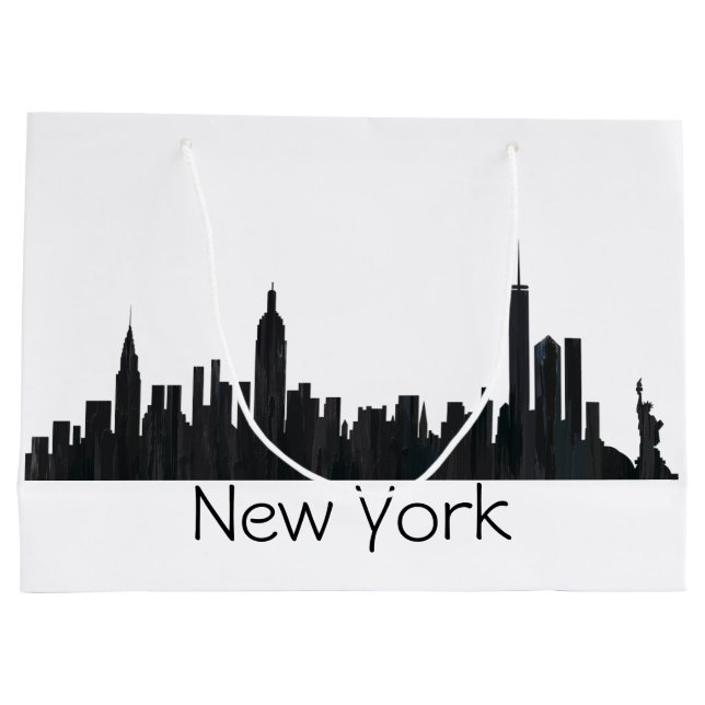 BOLSA DE REGALO GRANDE NUEVA YORK, ACEITES DEL HORIZONTE DE NY - (Reverso)