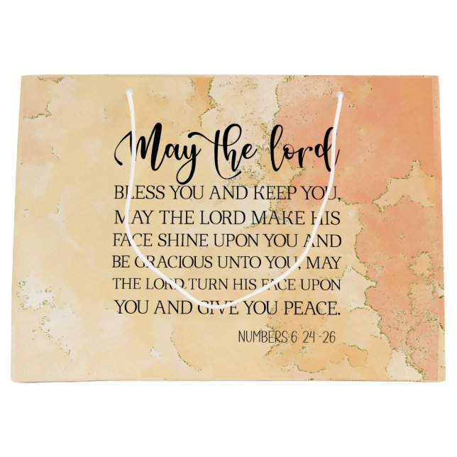 Bolsa De Regalo Grande Números 6:24-26 El Señor te bendice y te guarda (Anverso)