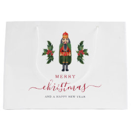 Bolsa De Regalo Grande Nutcracker Festivo Feliz Navidad