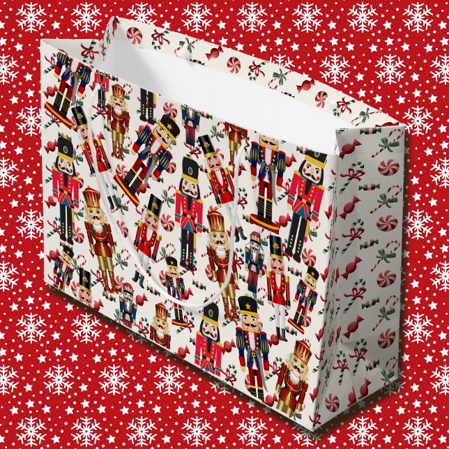 Bolsa De Regalo Grande Nutcracker Toss Navidades Peppermint Candy (Subido por el creador)