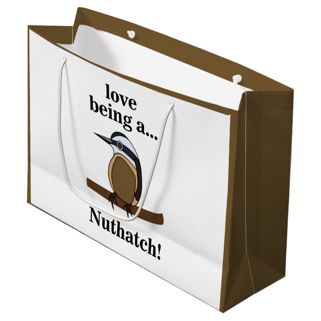 Bolsa De Regalo Grande Nuthatch Bird Backyard Birder Birdwatcher (Angulo Anverso)