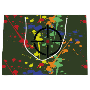 Bolsa De Regalo Grande Objetivo de bandeja de Fiesta de Papel Verde del E