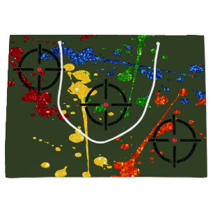 Bolsa De Regalo Grande Objetivos de purpurina Fiesta Paintball