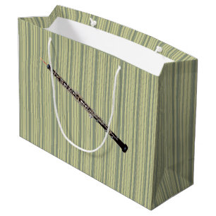 Bolsa De Regalo Grande Oboe en rayas verticales verdes finas