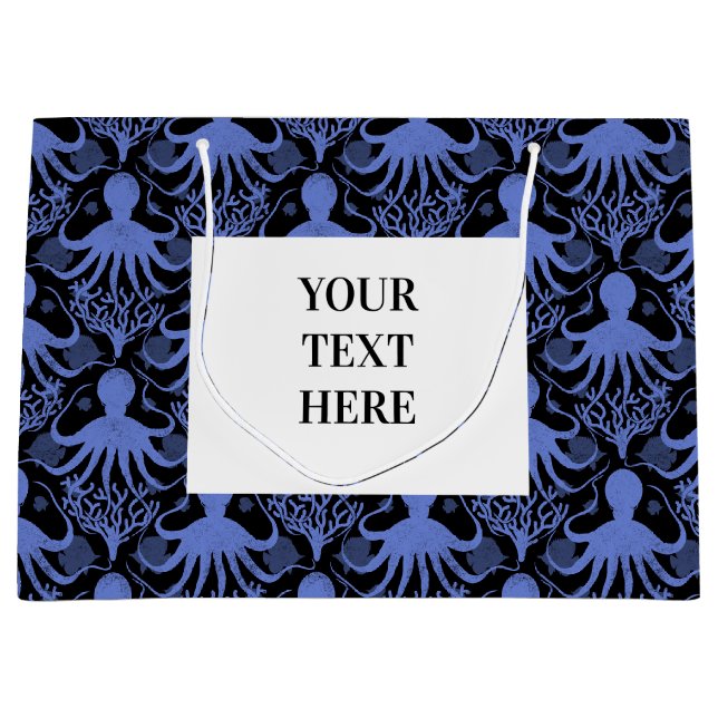 Bolsa De Regalo Grande Octopus (fondo oscuro) (Anverso)