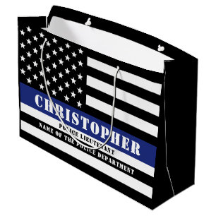 Bolsa De Regalo Grande Oficial De Policía personalizado Delgado Departame