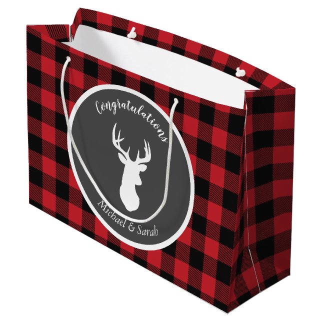 Bolsa De Regalo Grande Oh Deer Baby Shower (Angulo reverso)