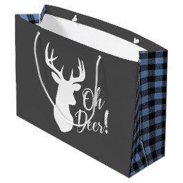 Bolsa De Regalo Grande Oh Deer Baby Shower Blue Boy