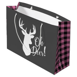 Bolsa De Regalo Grande Oh Deer Baby Shower Pink