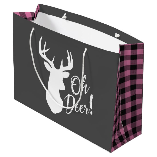 Bolsa De Regalo Grande Oh Deer Baby Shower Pink (Angulo reverso)