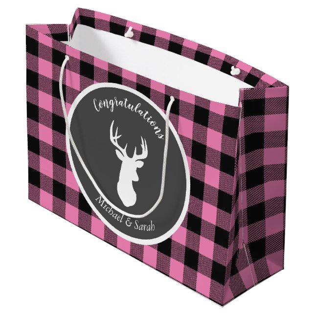 Bolsa De Regalo Grande Oh Deer Baby Shower Pink (Angulo reverso)