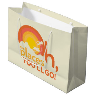 Bolsa De Regalo Grande ¡Oh, los lugares a los que irás! Tipografía de pai