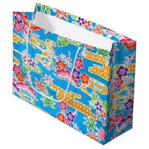 Bolsa De Regalo Grande Ojo japonés okinawense (Bingata)