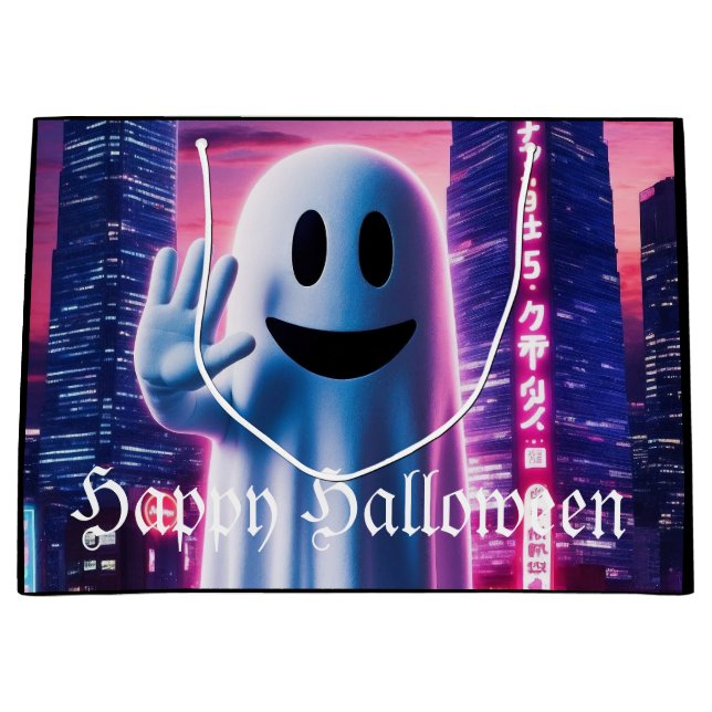 Bolsa De Regalo Grande Ola de azafatas y luces urbanas (Anverso)