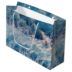 Bolsa De Regalo Grande Olas azules del océano