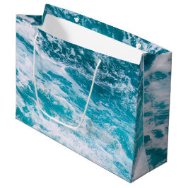Bolsa De Regalo Grande Olas del océano azul