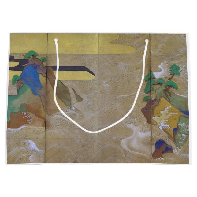 Bolsa De Regalo Grande Olas en Matsushima (izquierda), Tawaraya Sotatsu (Anverso)