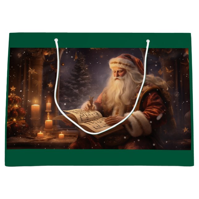 Bolsa De Regalo Grande Old World Santa (Anverso)