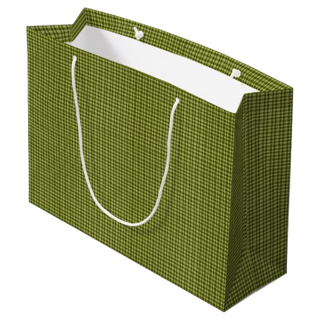 Bolsa De Regalo Grande Olive Green Gingham-GIFT BAG L (Angulo reverso)