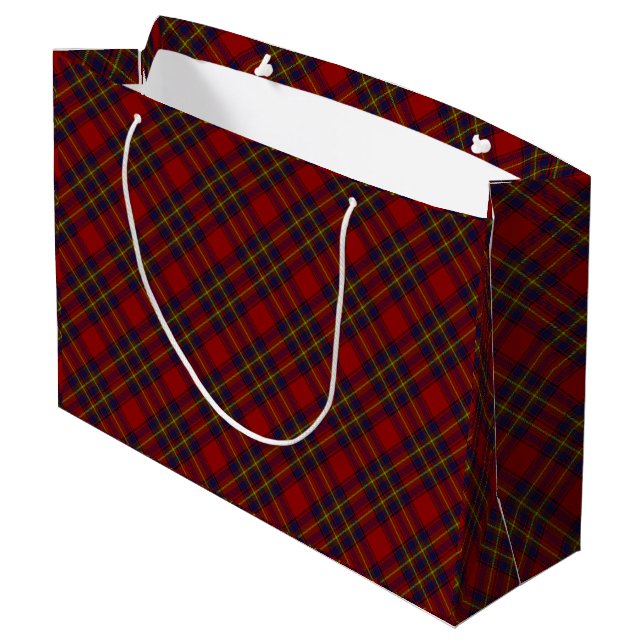 Bolsa De Regalo Grande Oliver tartan amarillo rojo platillo (Angulo reverso)