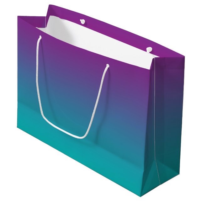 Bolsa De Regalo Grande Ombre púrpura y verde azulado (Angulo Anverso)