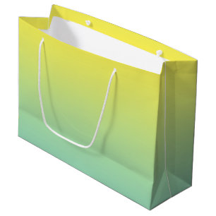 Bolsa De Regalo Grande Ombre verde y amarillo