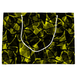 Bolsa De Regalo Grande Onda líquida transparente abstracta verde negro m